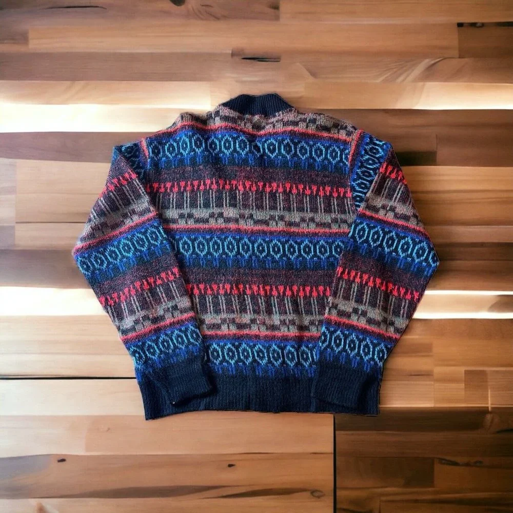 Richman Brothers Argyle Sweater size‎ Medium 100% Virgin Acrylic